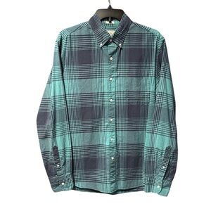 J. Crew Men’s Stretch Secret Wash Slim Fit Plaid Button-Down Shirt Size Large